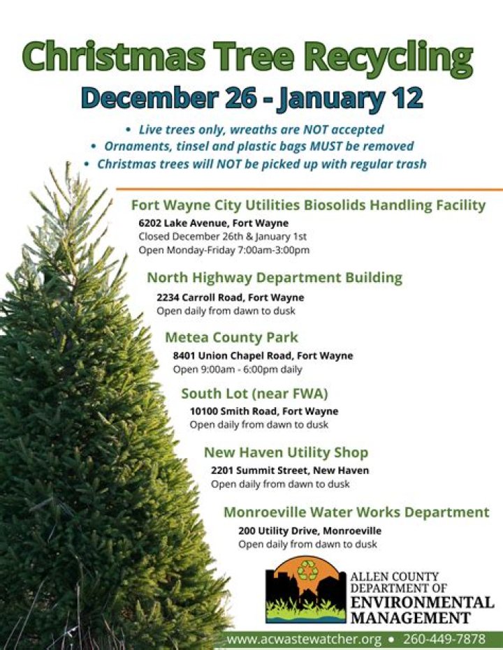 City of Nampa announces Christmas tree recycling