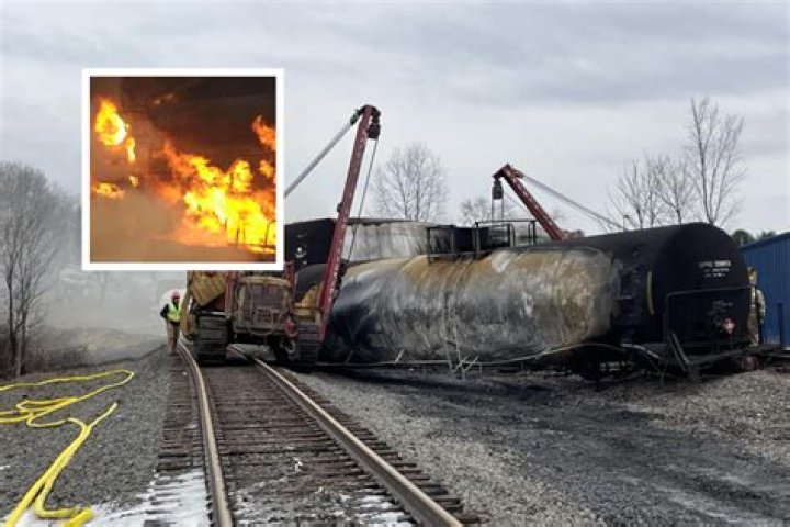 Fearing an explosion, officials release toxic chemical after Ohio train derailment