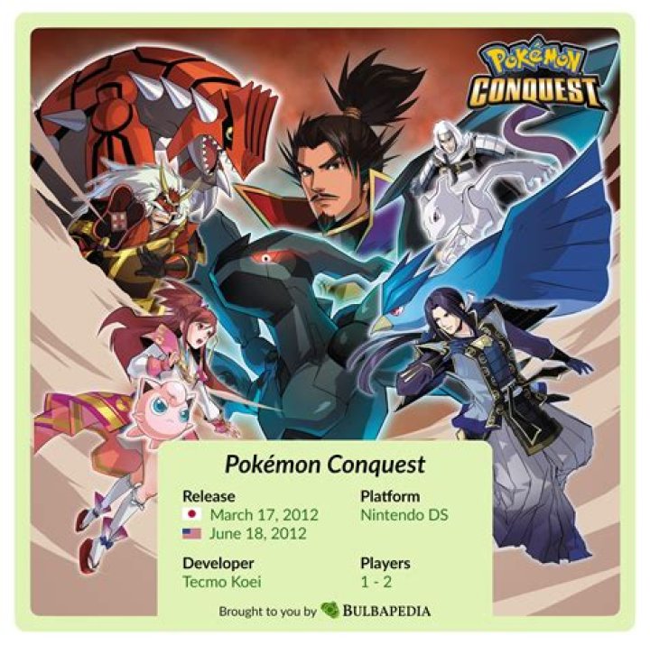 Further Pokémon Conquest passwords released